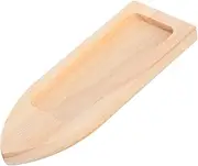 IMIKEYA DIY Wooden Boat Model Craft for Home Decor Rustic Wooden Canoe for Living Bedroom Office Unique Present Idea
