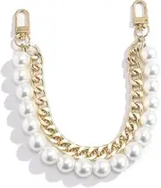 [Generic] Handbag Imitation Pearl Chain Short Handle Replacement Chain Accessories Purse Straps Shoulder Pearl Metal Chain
