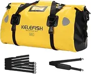 Waterproof Duffel Bag 20L 40L 66L Motorcycle Travel Dry Bag with Quick-Fixed Straps for Motorcycling, Rafting, Boating, Camping (Regular, Yellow, 66L)