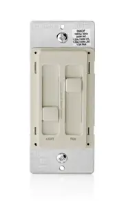 SureSlide Ceiling Fan Control and Dimmer Switch for LED, Halogen and Incandes...