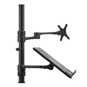 Atdec AFS-AT-NBC Notebook-Monitor Arm Combo Mount - Black [AFS-AT-NBC-B]