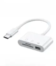 USB-C 3-in-1 Card Reader – TF, CF, SD Memory Cards – USA Stock