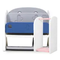 在飛比找蝦皮商城優惠-韓國 Ifam 深藍色書架組(收納盒x2)+粉紅色吊掛衣架超