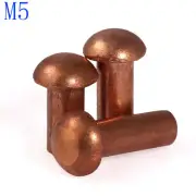 M5 5mm Button Round Head Solid Copper Rivet Knurled Rivet Nut Inser nuts
