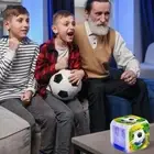 Colorful Lights Football Alarm Clock Plastic Table Clock Kids Gift