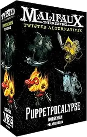 Wyrd Malifaux Third Edition Twisted Alternatives - Puppetpocalypse: Tabletop Game Miniature - Miniature Figures - Adults - Arcanist, Guild, Neverborn, Resurrectionist - Conquest, War, Famine, Death