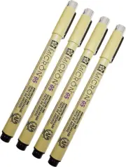 Sakura Pigma Micron 05 Black Pen 0.45Mm Line Width Pack of 4 (05)