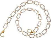 KALLORY Rhinestone Decoration Chain for Bags Shoes and Clothing Wide Flower Patch Accessory for DIY Wedding Dress Sleeves Purse Chain Straps and More