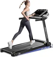 YPOO 8.0 MPH Treadmills for Home, 8% Incline Walking Pad Treadmill, Foldable Treadmill with Handles, Low Noise Walking Pad for 300 lbs