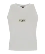 Acne Studios Logo Patch Sleeveless Tank Top White