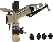 ElgnAura Rotating Sprinkler for Irrigation, Adjustable Angle Impact Sprinkler for Garden Watering System