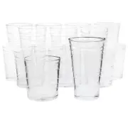 Gibson Home 16 Piece Swirl Clear Assorted Glassware Set