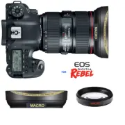 77MM HD 32K WIDE ANGLE LENS FOR Canon EOS 6D Mark II DSLR Camera with 24-105mm