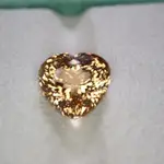 【艾爾莎寶石】15.96CT 天然無燒帝王拓帕石 頂級淨度IF！帝王心閃亮褐色愛心切工 IMPERIAL TOPAZ