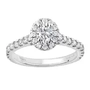 Meera Oval Cut Solitaire Ring with 1.00ct of Laboratory Grown Diamonds in 9kt White Gold