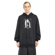 [ANN DEMEULEMEESTER] Ollie ''Till The End'' High-Comfort Hoodie Black