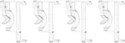 sourcing map 4pcs Valance Clips, 2in Arc-Shaped Clear Plastic Valance Hidden Retainer Holder Installation Bracket for Horizontal Wood and Faux Wood Blinds