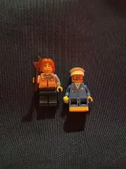 Lego minifigure Pilot and Airport worker (good condition) Lego City