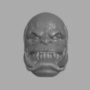 El Macho Orc Wrestling Champion custom head for Mythic Legions & other figures