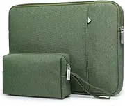 [HYZUO] 17-17.3 Laptop Sleeve Bag Set for 17" 17.3" HP/Lenovo/Dell/ASUS/Acer/LG/Toshiba/MSI Gaming Laptop/Razer Blade 17/18, Notebook Protective Case for Men Women, Grass Green