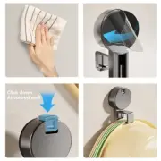 Washbasin Hook Suction Cup Robes Towel Hook Hanger Bathroom Basin Organizers
