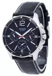 Casio Enticer Analog 24 Hours Sub Dial Day/Date Quartz MTP-1374L-1AV Mens Watch