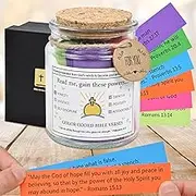 Waipfaru Bible Verse Jar, The Hope Jar Bible Verses of Virtues Character Development, 90 Color Coded Bible Verses In a Glass Jar, Christian Gifts Church Biblical Faith Based Gift Mothers Day Gift