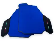 Blue Floor Mats For Ferrari F430 2004-2009 Carpet With Alcantara Leather (for: Ferrari)