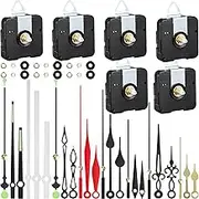 6 Pieces High Torque Clock Movements Long Shaft Clock Movement Mechanism with 8 Different Pairs of Clock Hands Clock Repair Parts for Design Replacement Repairing Clock Accessories