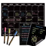 Magnetic Chalkboard Monthly Calendar with neon Bright Liquid Chalk Markers – ...