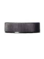 Black 38-400 PP cap 1000 count, ribbed skirt with foam pressure liner