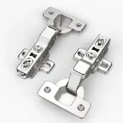 10 Pack Half Cover Soft Close Cabinet Hinges Silent Hydraulic, Heavy-Duty Fra...