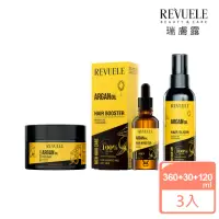 在飛比找momo購物網優惠-【REVUELE 瑞膚露】摩洛哥果油修護髮膜360ml+髮油