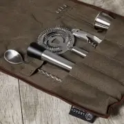 10-Piece Bar Tool Roll up Kit, Mixology Bartender