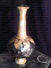 30" Marble Vase Pot Mop Shell inlay table pot Home Decor Art & Collectibles