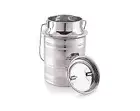 Stainless Steel Milk Storage Can with Lid Milk Pot Ghee Barni 2 liter - Set Of 1