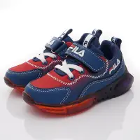 在飛比找Yahoo奇摩購物中心優惠-FILA頂級童鞋-果凍電燈運動鞋款-852W紅藍(中小童段)