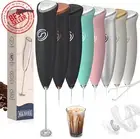 Milk Frother Wand Coffee Frother Handheld Drink Mixer Handheld with 2 Whisks Ele