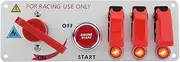 RASTKY 12V Racing Car Ignition Switch Panel Engine Start Control The Ignition of Your Car, Reduce The Impedance of Power Supply, Easy to Turn Off in an Emergency Even with Gloves,