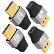 8K DisplayPort to Mini DisplayPort Adapter 4 Pack, Mini DP Female to DP 2.1 M...