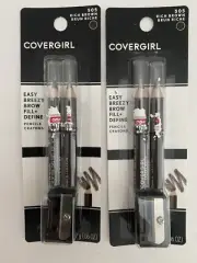 COVERGIRL Easy Breezy Brow Fill & Define Pencil Sharpener #505 Rich Brown Lot 2