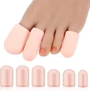 12 PCS Silicone Toe Protectors, Gel Toe Cap Silicone Anti Friction Toe Covers, Toe Caps for Foot Pain Relief, Toe Sleeves Toe Cushions for Ingrown Toenails, Corns, Calluses, Blisters(6L+4M+2S)