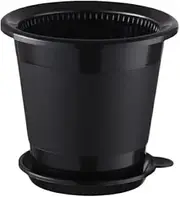 SUIOPPYUW Flowerpot Orchid Pots Planter Tray Double-Layer Holder Cymbidium Indoor Flowers Excellent Garden Tabletop Decoration, Black, 8cm/2-tier