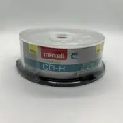 Maxell 648445 CD-R 700 CD-R CD Recordable Discs 48X 700MB 80 Min Spindle 25 Pack