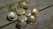 CCCP SOVIET RUSSIAN USSR RED ARMY MILITARY UNIFORM 10 BUTTONS COMMUNIST SYMBOL
