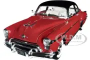 1950 OLDSMOBILE ROCKET 88 CHARIOT RED 1/18 DIECAST MODEL BY AUTO WORLD AMM1304