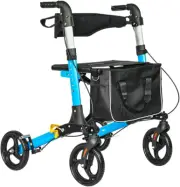 Rollator Mobility Walker 4 Wheel Foldable Mobility Walker for Seniors, Rolling W