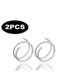 (2) Tiny Silver Double Hoop Ring For Piercing Nose Hoop Women Spiral Jewelry Hot