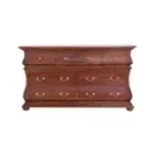 Solid Mahogany Wood 7 Drawers Dynasty Dresser Bedroom Furniture