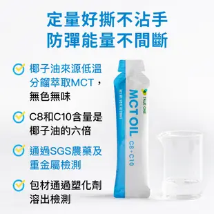 【食在加分】MCT油-好撕隨身包10ml×15包-100%菲律賓椰子來源 健康保健品 椰子油 椰油 生酮飲食 防彈咖啡